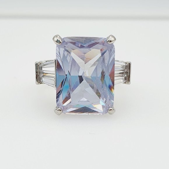 🍁  Princess Cut 4A CZ Micro Moissanite Ring for Women, FB16FA1096 - Picture 5 of 5